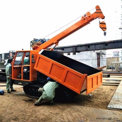 鴻信履帶小型隨車吊 橡膠履帶隨車起重機(jī) 山地爬山王隨車吊 伸縮臂式履帶隨車吊