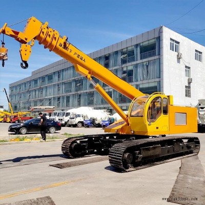 鴻信小型履帶運(yùn)輸隨車吊 25噸履帶起重機(jī) 履帶底盤行走吊 橡膠履帶爬坡履帶