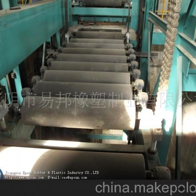 江蘇無錫江陰市易邦公司生產冶金機械耐磨、耐強酸的海帕隆橡膠輥