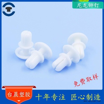 東莞臺(tái)晨  廠家直銷 塑膠鉚釘 尼龍鉚釘 R型鉚釘  PA66材質(zhì) 十年專注塑膠緊固件行業(yè)
