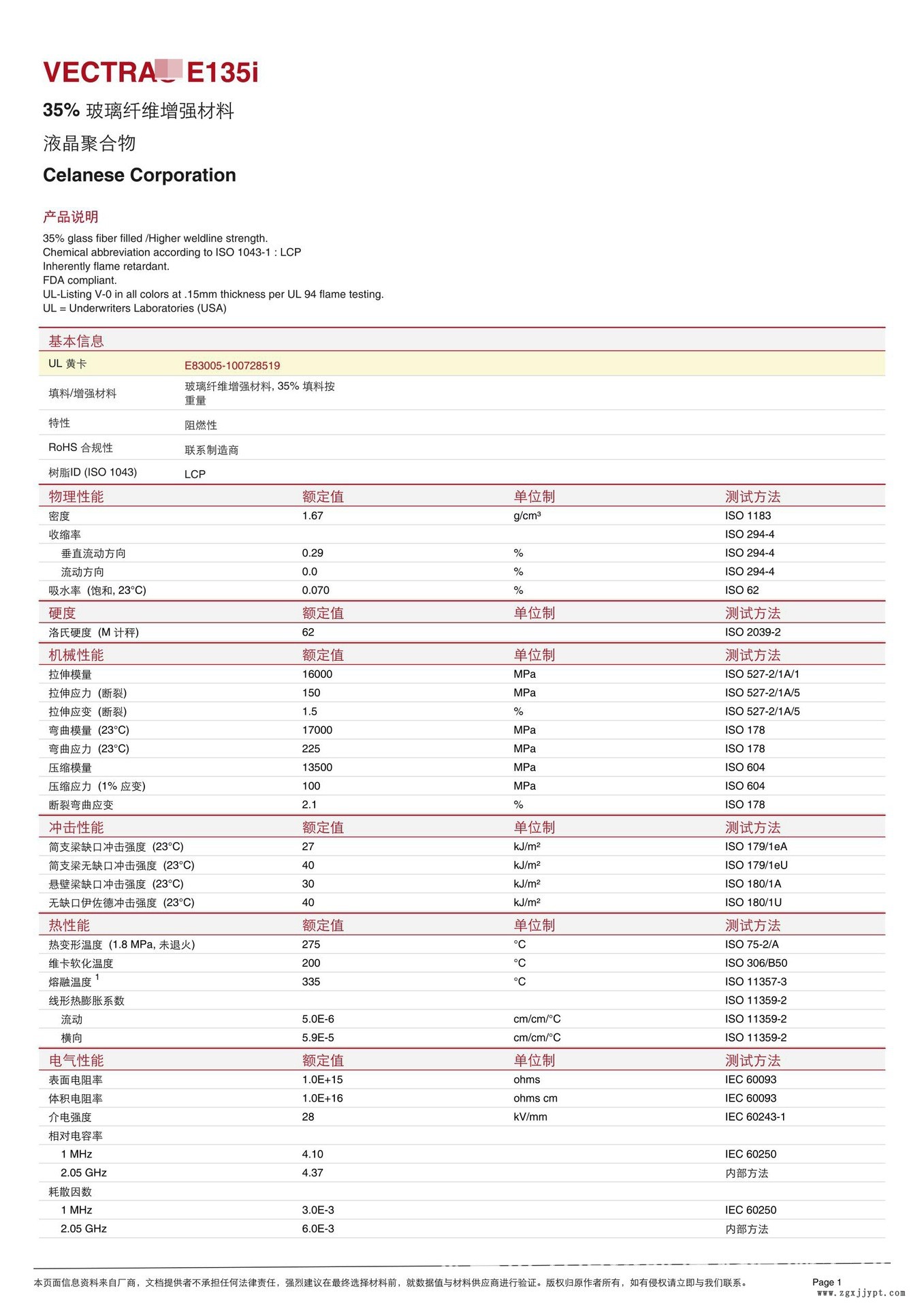 LCP/泰科納/E135I 35%玻纖增強 SMT對應 耐高溫275 防火V0示例圖2
